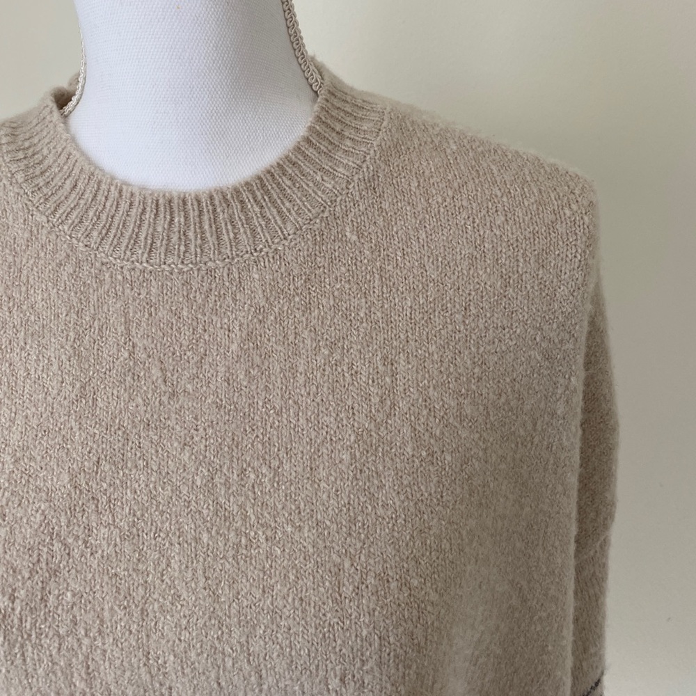 Magaschoni Cream and Black Striped Sweater - Picture 4 of 8